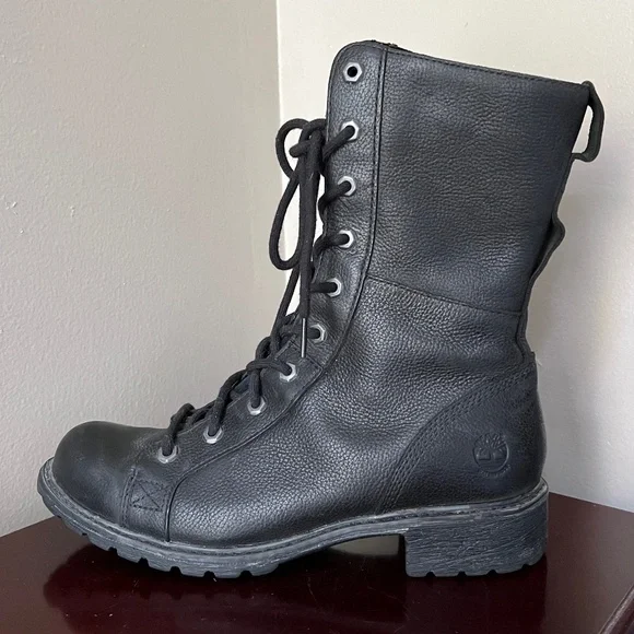 EUC Timberland Stoddard Waterproof Tall Biker Boots Women's A128L - Picture 4 of 8